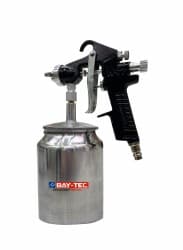 Boya Tabancası Alttan Depolu 1000cc 2.0mm - HVLP boya tabancası, alttan depolu 1000cc kapasiteli ve 2.0 mm meme. Akrilik standart, ahşap boya, duvar için tasarlanmıştır; duvar boyası, ahşap, akrilik standart işlerinde tercih edilir. Duvar boyacı, mobilya, ahşap ustası mesleklerine yönelik. Büyük depo, uzun süre boyama, büyük yüzey verim.