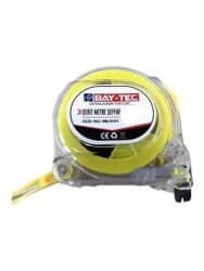 Şerit Metre Şeffaf 5x25 mm - Şeffaf renkli profesyonel şerit metre, 5 metre uzunluk ve 25 mm genişlikte. Geniş (25 mm) havada düz duran şerit yapısı; günlük profesyonel, ev tadilat, mobilya, şantiye işlerinde tercih edilir. Otomatik geri sarma, çelik şerit, modern dekoratif görünüm avantajı sunar.