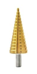 Kademeli Matkap Ucu 4-12 mm Sarı Titanyum Kozalak Panç
