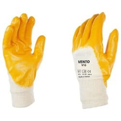 Sarı Beyaz Nitril İş Eldiveni Vento V15 12 Çift 1