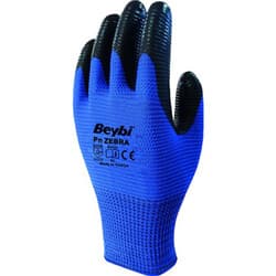 Beybi Zebra İş Eldiveni Nitril Kaplama ( No: 9-10 ) 1 Koli 288 Adet 2