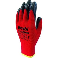 Beybi Zebra İş Eldiveni Nitril Kaplama ( No: 9-10 ) 1 Koli 288 Adet