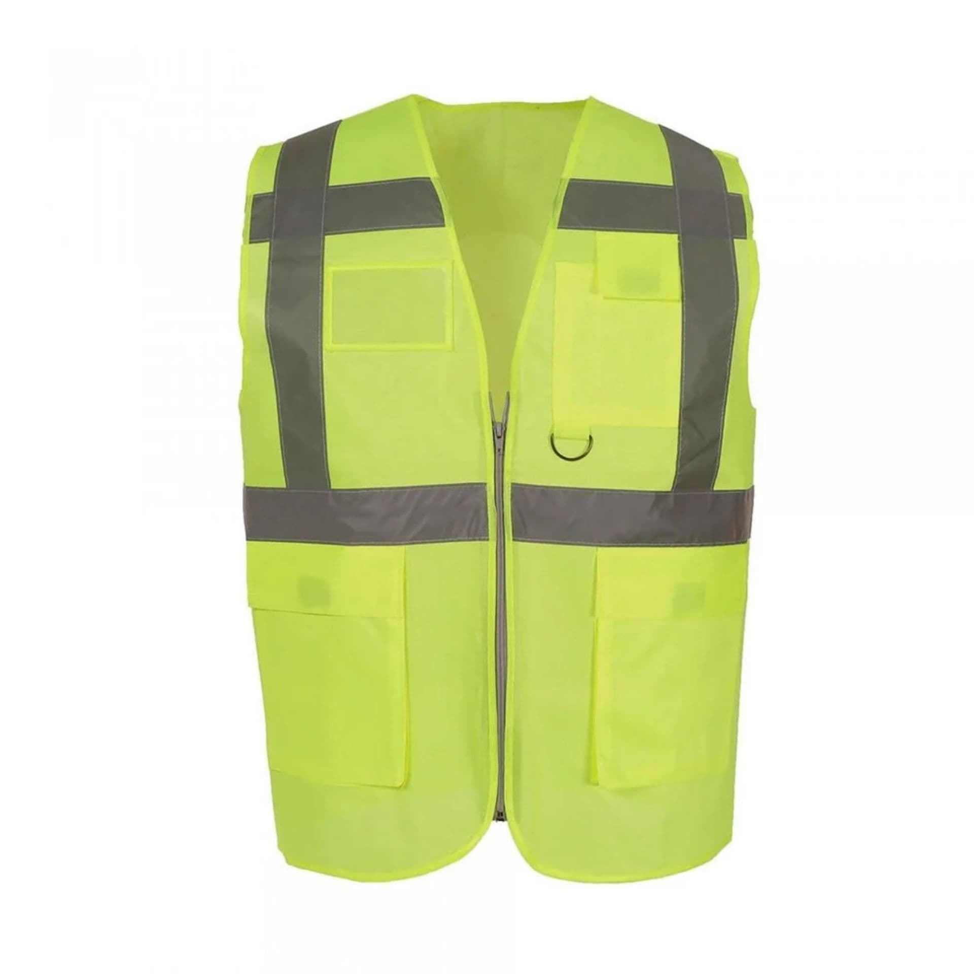 Emniyet İkaz Yeleği Cepli Mühendis Tipi CE Belgeli Sarı L