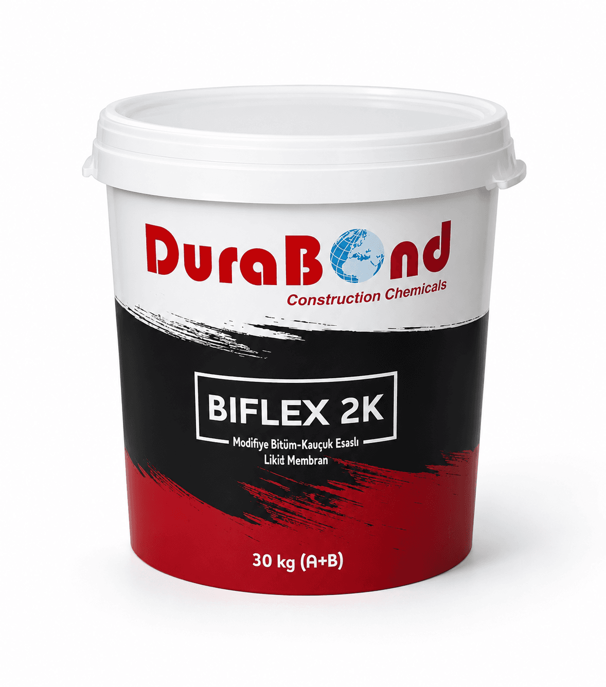 DURABOND BİFLEX 2K ÇİFT BİLEŞENLİ KAU.ESAS.MEMBRAN - Durabond Biflex 2K; çift bileşenli kauçuk esaslı, sürülerek uygulanan elastik su yalıtım membranıdır. Temel, perde, ıslak hacim ve teras uygulamaları için tasarlanmıştır.
