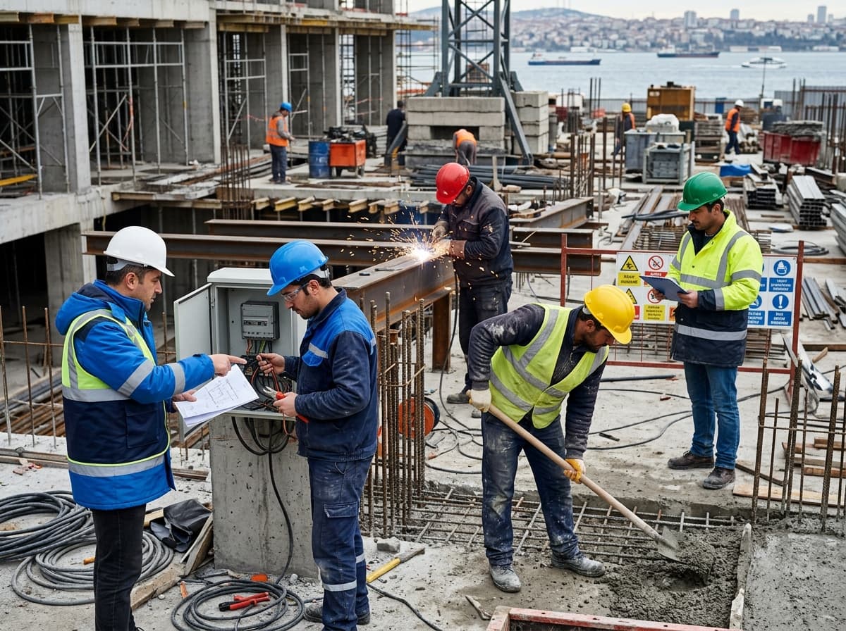 Sarı endüstriyel baret yakın çekim - EN 397 standardı detayı