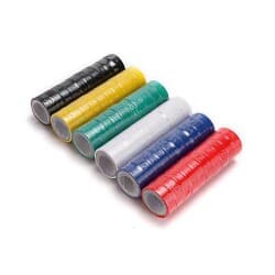 Elektrik Bandı PVC Yalıtım Bandı Mavi 19mm x 10 Yards - PVC elektrik yalıtım bandı, mavi renk, 19 mm genişlik × 10 yards (yaklaşık 9 metre). NÖTR (Avrupa standart) ve iletişim hattı. Elektrikçilerin günlük kullandığı standart yalıtım bandı; kablo izolasyonu, renk kodlu işaretleme ve hafif sızdırmazlık için.